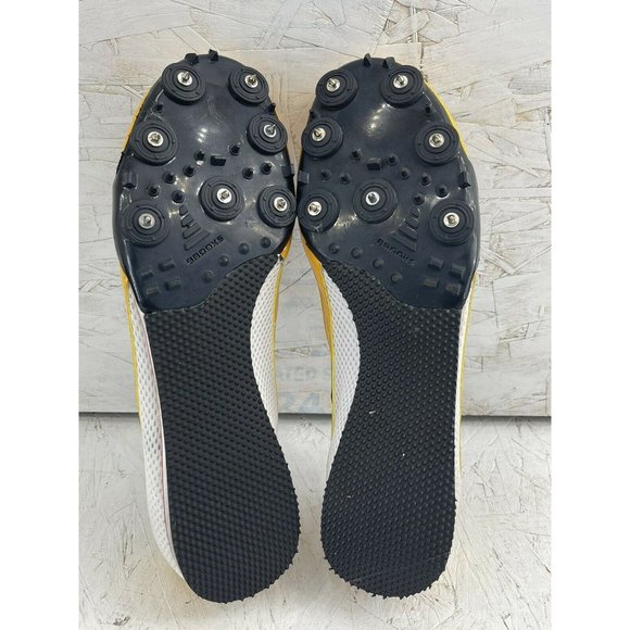 Brooks Nerve Track and Field Spikes Yellow with White Mesh Size 10.5 Spikes Incl - Picture 6 of 9